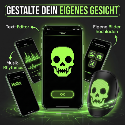 MonsterMaske™ Programmierbare LED-Maske mit App