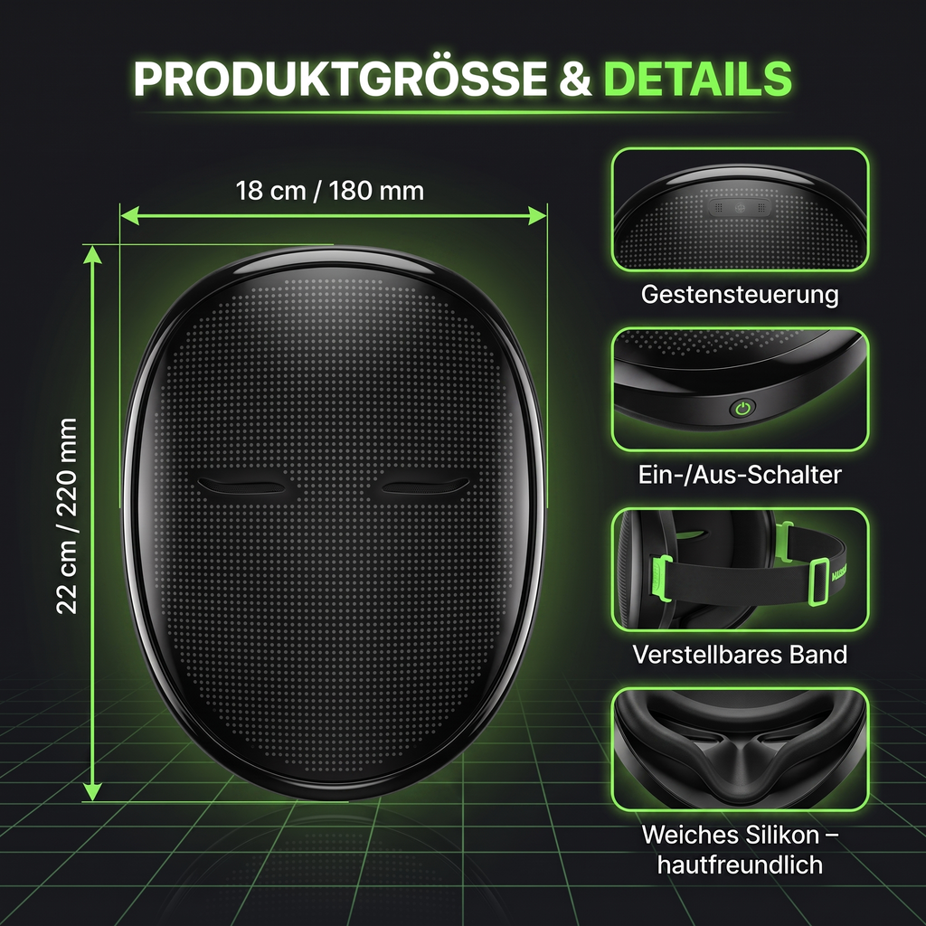 MonsterMaske™ Programmierbare LED-Maske mit App